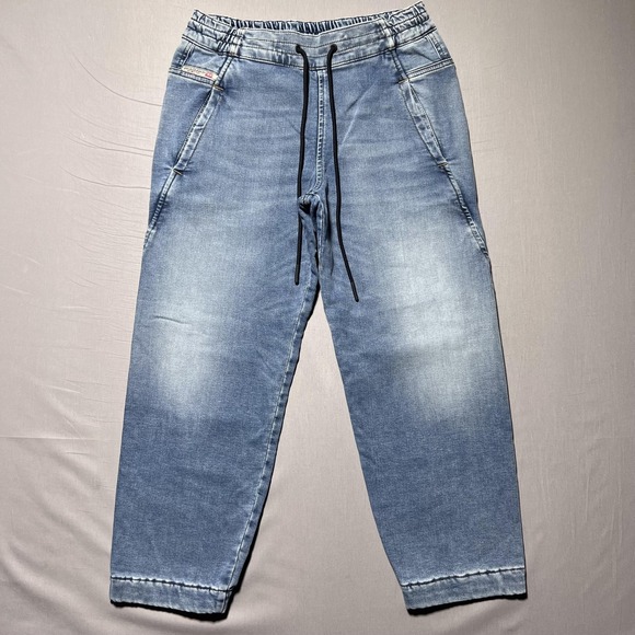 Diesel Jeans Mens 25 Light‎ Wash JoggJeans Joggers Drawstring Elastic Waist